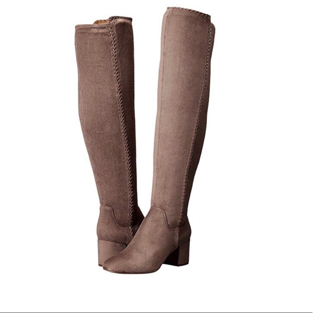 NWB Franco Sarto Kayda Warm Stone Suede Boots